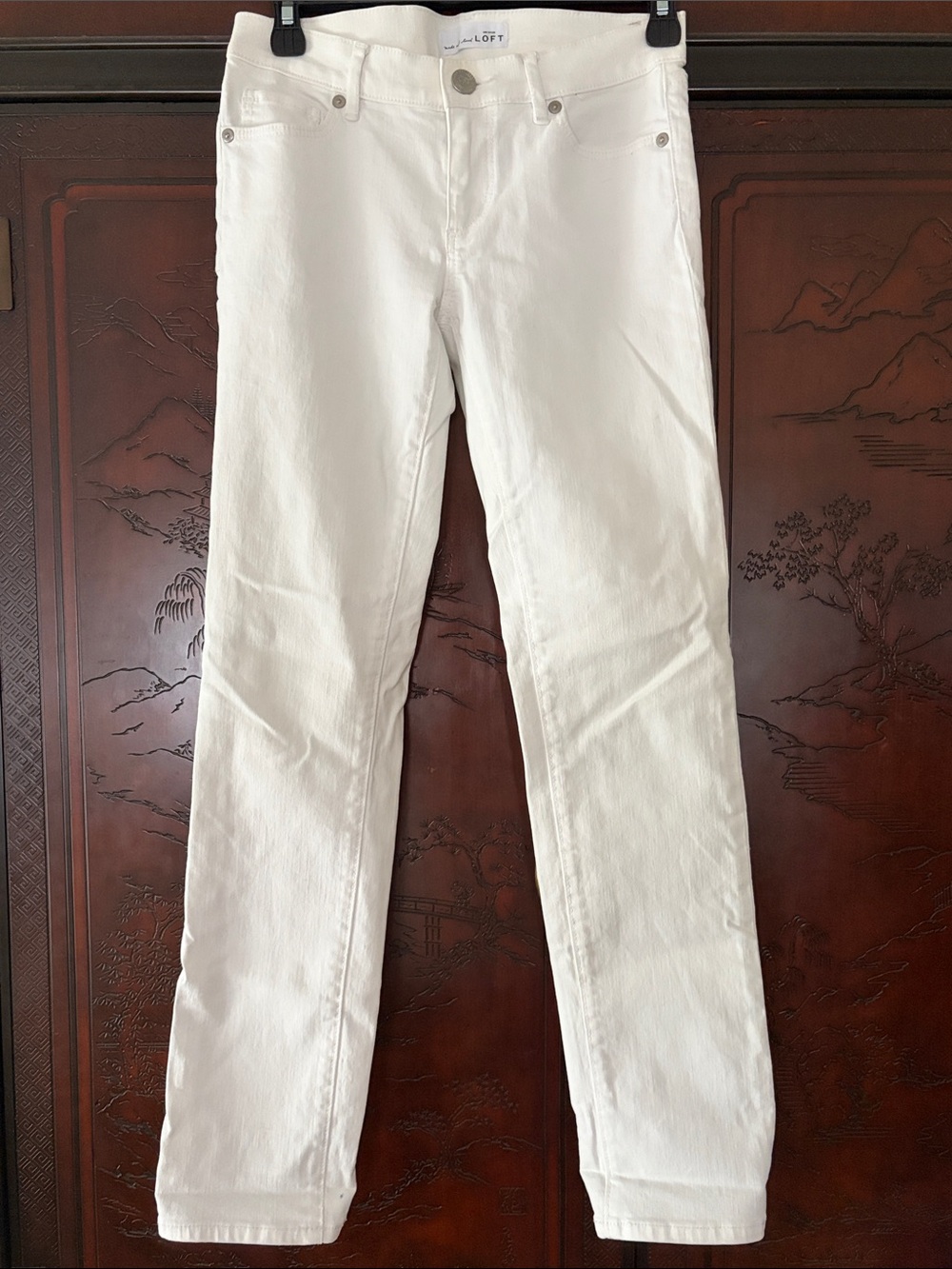 LOFT White Straight-Leg Jeans